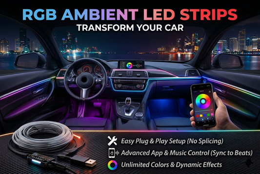 Smart Car RGB LED Light Strip - USB APP Control