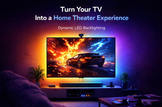 Smart TV RGBIC LED Backlight - App Controlled Ambient Light with Color Sync